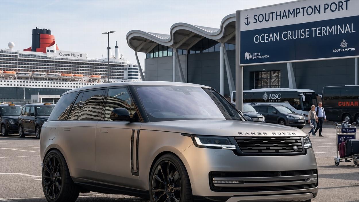Luxury chauffeur service Southampton Ocean Cruise Terminal Range Rover Autobiography Queen Mary 2 cruise transfer