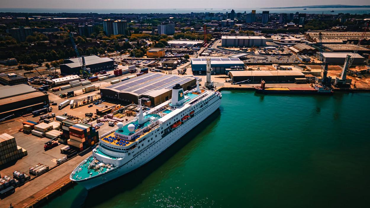 Cruise Ship Alongside Portsmouth International Port