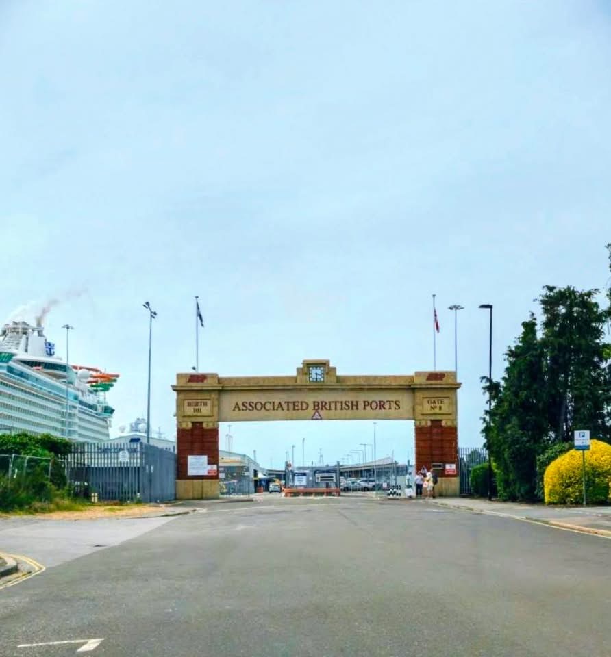 Southampton Cruise Port Gate 8 entrance serving City Cruise Terminal and cruise passengers