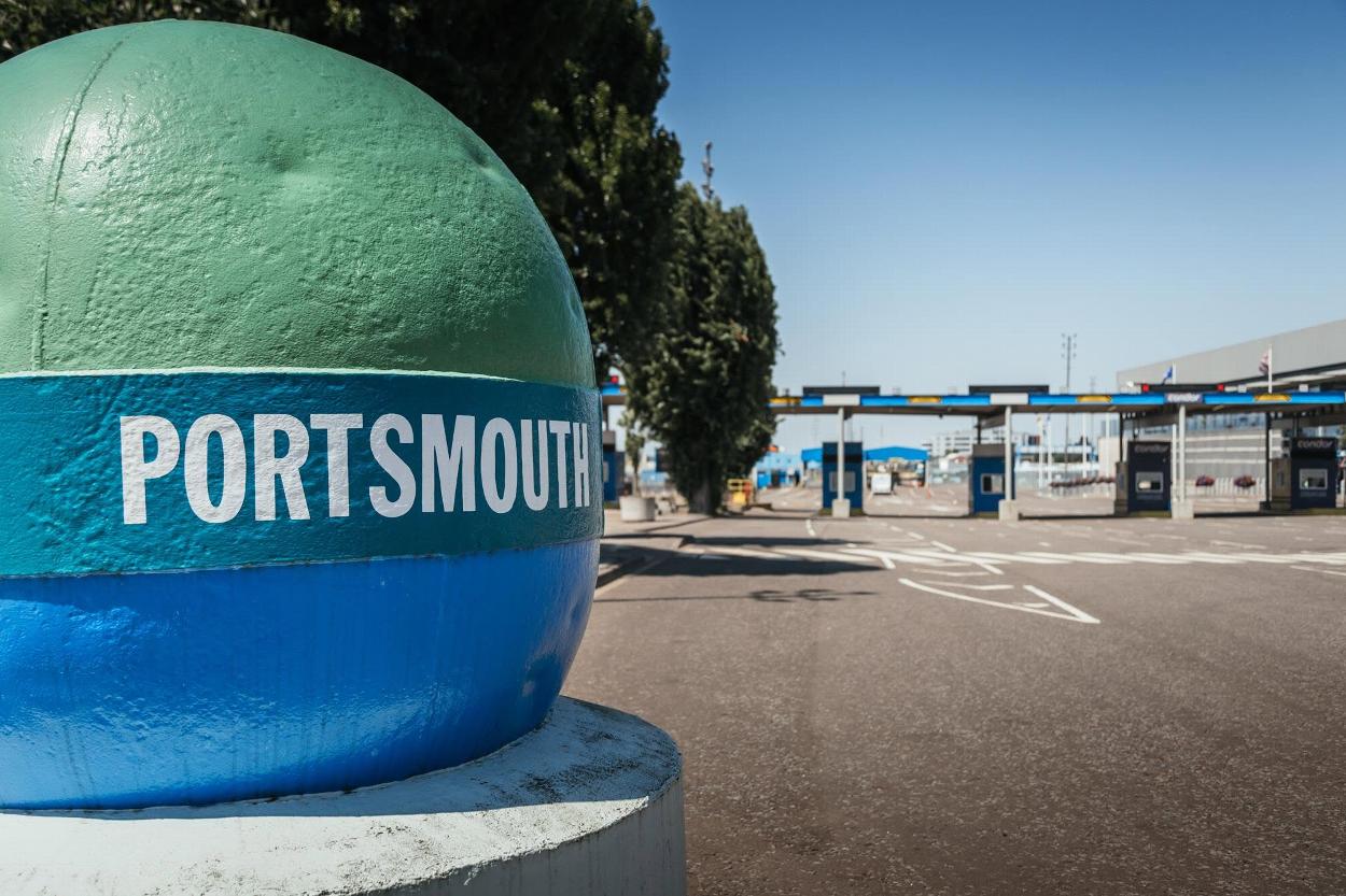 Entrance to Portsmouth International Port cruise terminal