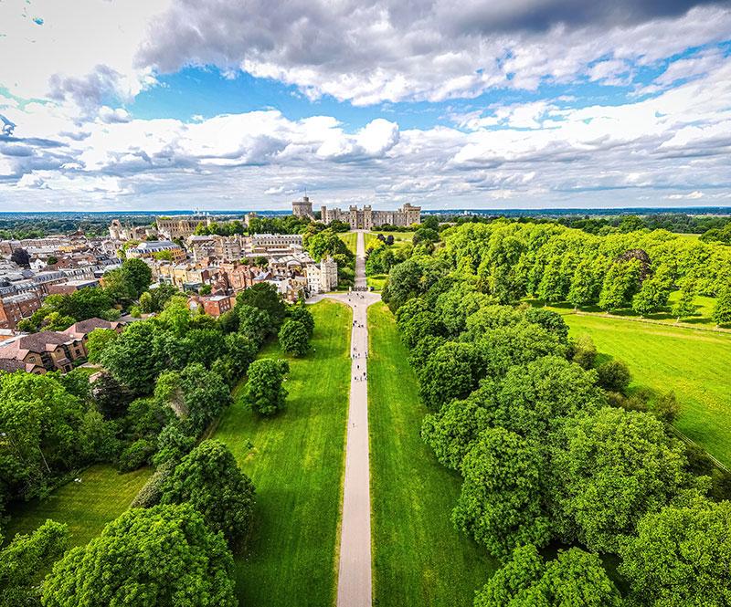 windsor castle looking over windsor drive